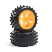 Losi 4 Row Rear Tires Mounted Orange (2): Mini JRX2 - LOS41022