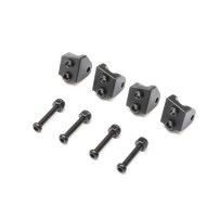 Losi Aluminum Lower 4-link Mount Set Black: Mini LMT (4) - LOS314006