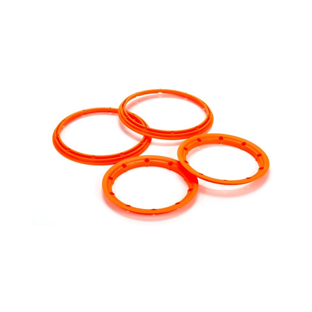 Set anillos beadlock naranja fluorescente 5T Losi LOS45007