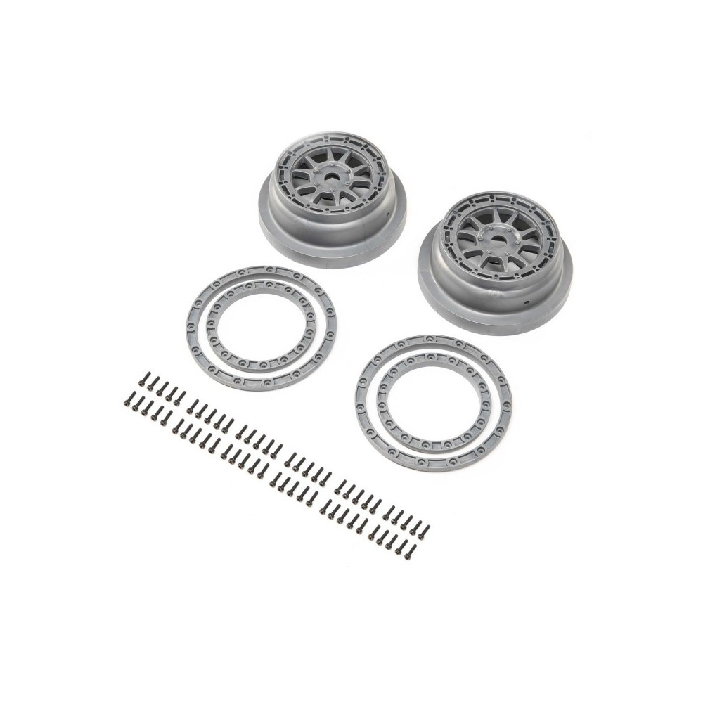 Set llantas y anillos beadlock SBR 2.0 Losi LOS43029 Set llantas y anillos beadlock SBR 2.0 Losi LOS43029