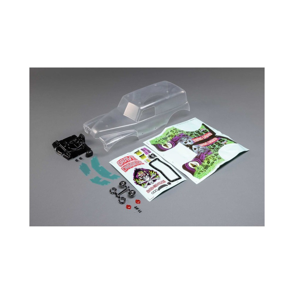 Losi Body Set Grave Digger Clear: LMT - LOS240014 Losi Body Set Grave Digger Clear: LMT - LOS240014