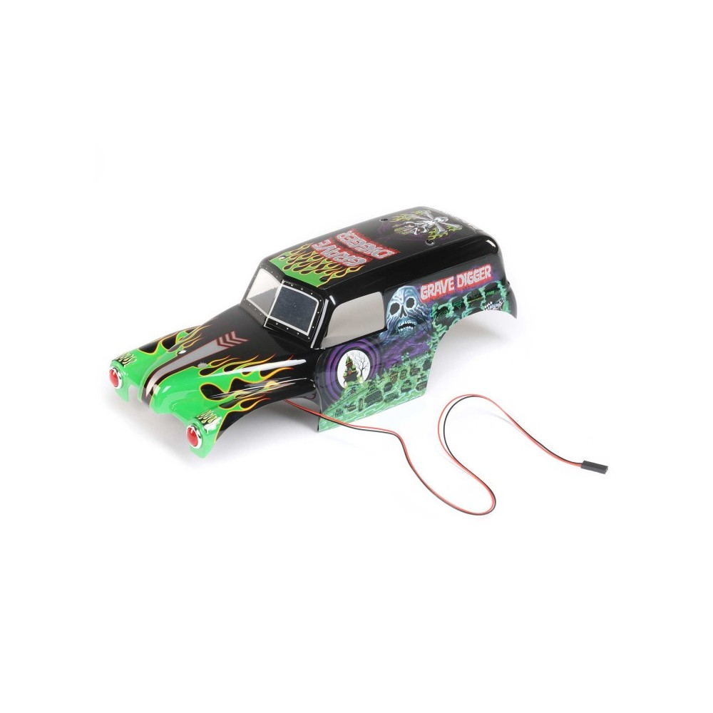 Losi Body Set Grave Digger Painted: Mini LMT - LOS210044 Losi Body Set Grave Digger Painted: Mini LMT - LOS210044