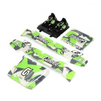Losi Body-Driver Set Green Silkscreened: Hammer Rey - LOS230099