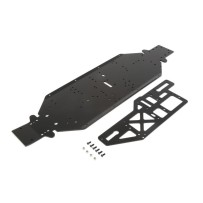 Losi Chassis w Brace plate 4mm Black DBXL-E - LOS251050