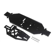 Losi Chassis with Brace Plate 4mm Black: DBXL 2.0 - LOS251113