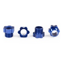 Traxxas Stub axle nut aluminum (blue-anodized) (4) TRX8886X