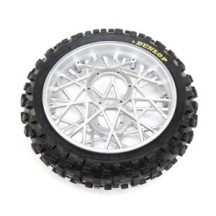 Losi Dunlop MX53 Rear Tire Mounted Chrome: Promoto-MX - LOS46007