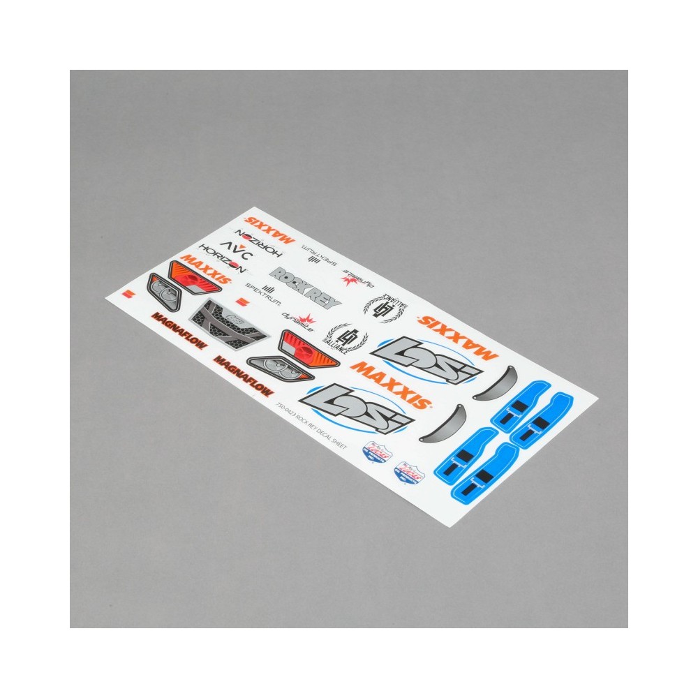 Hoja de adhesivos azul eléctrico Rock Rey Losi Hoja de adhesivos azul eléctrico Rock Rey Losi