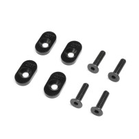 Losi Engine Mount Insert & Screws 20T Black(4): DBXL 2.0 - LOS232138