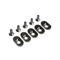 Losi Engine Mount Insert and Screws 19T Black (5): 5ive-T 2.0 (fits 62T spur) - LOS252101