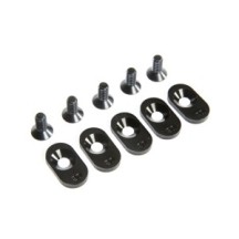 Losi Engine Mount Insert and Screws 20T Black (5): 5ive-T 2.0 (fits 62T spur) - LOS252103