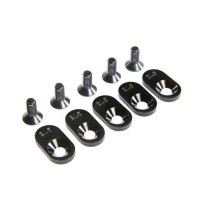 Losi Engine Mount Insert and Screws 21.5T Black (5): 5ive-T 2.0 (fits 62T spur) - LOS252106