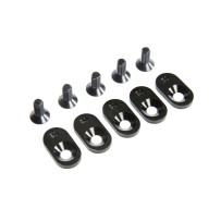 Losi Engine Mount Insert and Screws 21T Black (5): 5ive-T 2.0 (fits 62T spur) - LOS252105