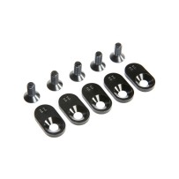 Losi Engine Mount Insert and Screws 22T Black (5): 5ive-T 2.0 (fits 62T spur) - LOS252107