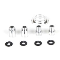Losi Engine Mount Spacer and Clutch Mount Aluminum Silver: MTXL - LOS256008