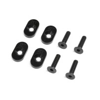 Losi EngineMountInsert & Screws 21T Black(4): DBXL 2.0 - LOS232139