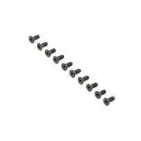 Losi Flat Head Screws Steel Black Oxide M4 x 10mm (10) - LOS255016