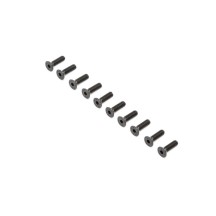Losi Flat Head Screws Steel Black Oxide M4 x 14mm (10) - LOS255019