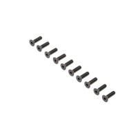 Losi Flat Head Screws Steel Black Oxide M4 x 14mm (10) - LOS255019