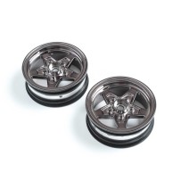 Losi Front Wheel Black Chrome (2): 22S Drag - LOS43049