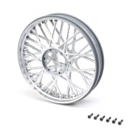 Losi Front Wheel Set Satin Chrome: Promoto-MX - LOS46002