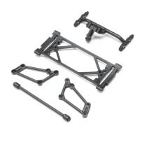 Losi Front Wing Mount Set Black: 22S Sprint - LOS-2423
