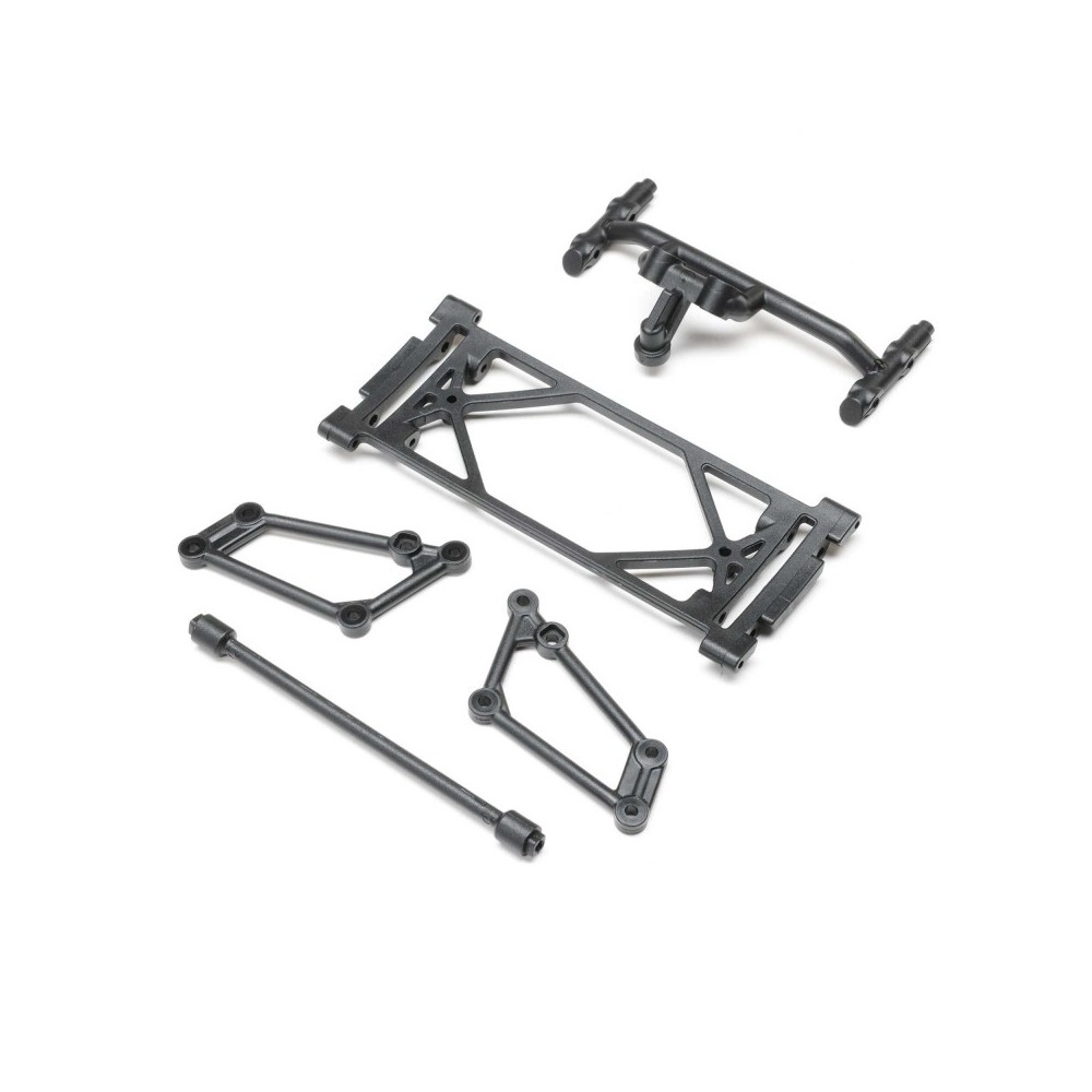 Losi Front Wing Mount Set Black: 22S Sprint - LOS-2423