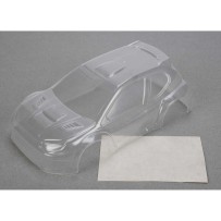 Losi Micro rally body clear with decals - LOSB1785