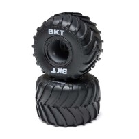 Losi MT Tires Black Beadlock Premounted (2): Mini LMT - LOS-2060