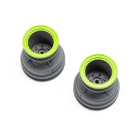Losi MT Wheel Green Beadlock Lt Grey(2): Mini LMT - LOS41044
