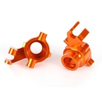 Bloques de dirección de aluminio 6061-T6 anodizado naranja izquierdo y derecho Traxxas TRX8937A