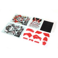 Losi Plastics with Wraps Red: Promoto-MX - LOS260000