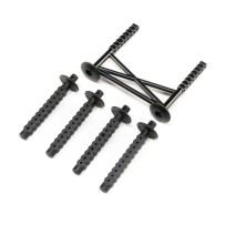 Losi Rear Body Support and Body Posts Black: LMT - LOS241050
