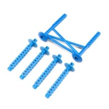 Losi Rear Body Support and Body Posts Blue: LMT - LOS241051
