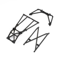 Losi Rear Cage and Hoop Bars Black: LMT - LOS241044