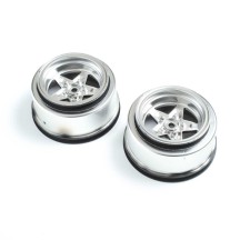 Losi Rear Wheel Satin Chrome (2): 22S Drag - LOS43048