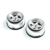 Losi Rear Wheel Satin Chrome (2): 22S Drag - LOS43048
