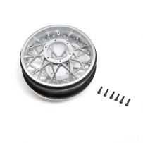 Losi Rear Wheel Set Satin Chrome: PM-SM - LOS-2305