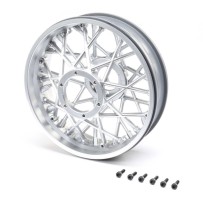 Losi Rear Wheel Set Satin Chrome: Promoto-MX - LOS46003