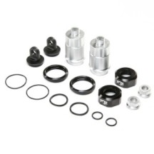 Losi Shock Body Set Silver with Fox Caps (2): DBXL-E-DBXL 2.0 - LOS253026