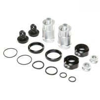 Losi Shock Body Set Silver with Fox Caps (2): DBXL-E-DBXL 2.0 - LOS253026