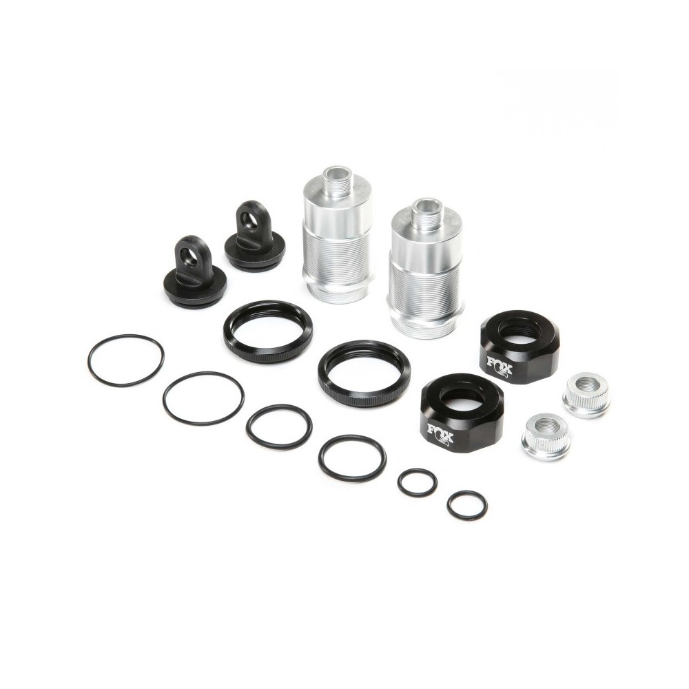 Losi Shock Body Set Silver with Fox Caps (2): DBXL-E-DBXL 2.0 - LOS253026 Losi Shock Body Set Silver with Fox Caps (2): DBXL-E-DBXL 2.0 - LOS253026