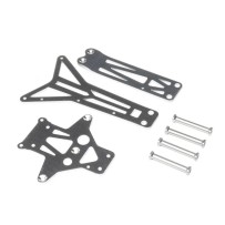 Losi Top Chassis Brace and Standoffs Front-Rear: RZR Rey - LOS230105