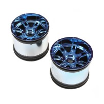 Losi Wheel 17mm Blue Chrome (2): LST 3XL-E - LOS44001