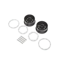 Losi Wheel Black Beadlock Silver (2) DBXL-E - LOS45015