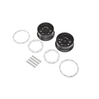 Losi Wheel Black Beadlock Silver (2) DBXL-E - LOS45015