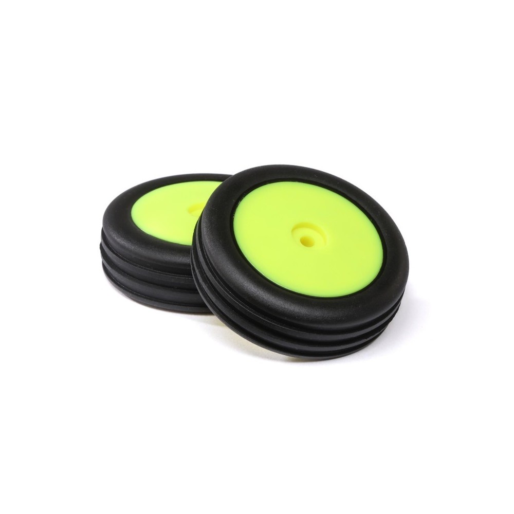 Losi Wide Body Rib Front Mounted Tires Yellow (2): Mini B - LOS41048 Losi Wide Body Rib Front Mounted Tires Yellow (2): Mini B - LOS41048
