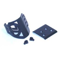 Losi Xxx bumper motor guard & body mounts (black) - LOSA4118