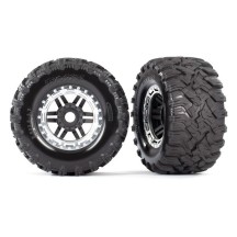 Ruedas Beadlock 2.8 cromo satinado negro Traxxas TRX8972X