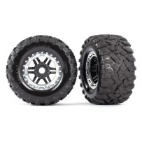 Ruedas Beadlock 2.8 cromo satinado negro Traxxas TRX8972X